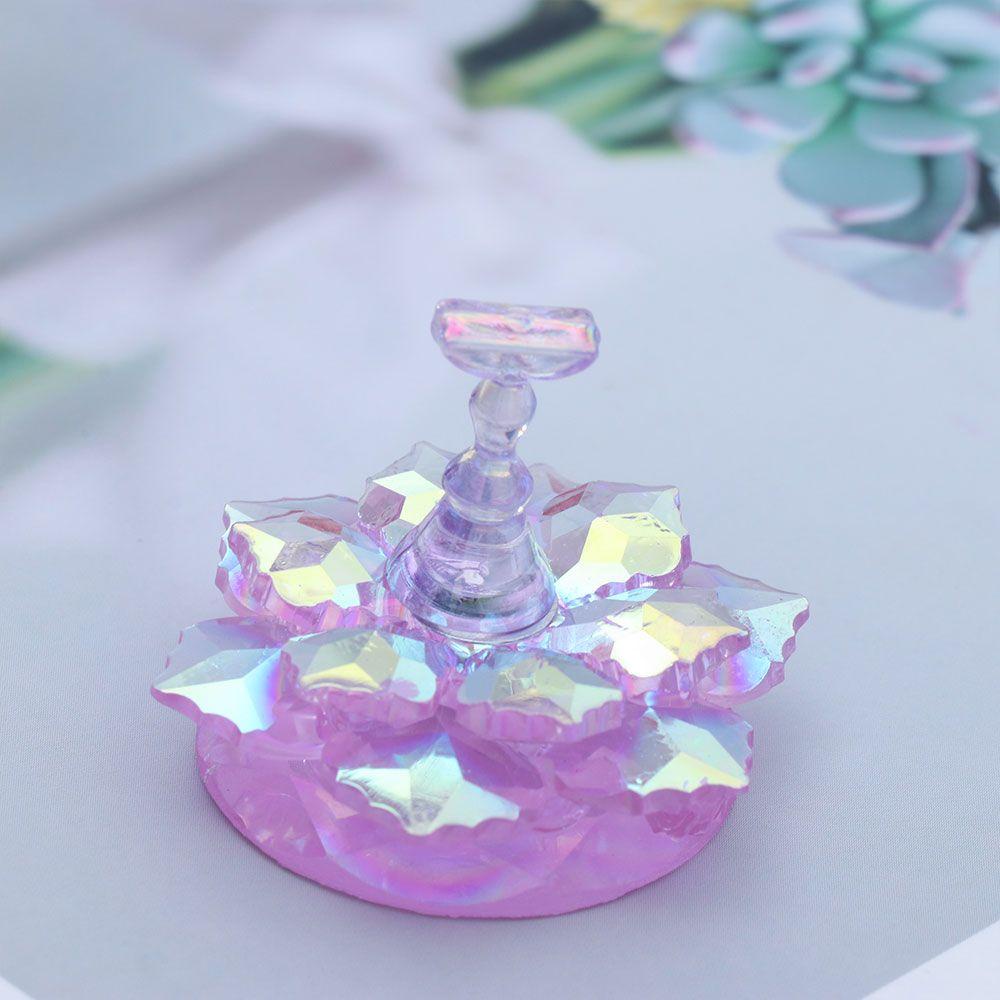 Preva Nail Art Display Stand Alat Pelatihan Display DIY Alat Manicure Bentuk Teratai