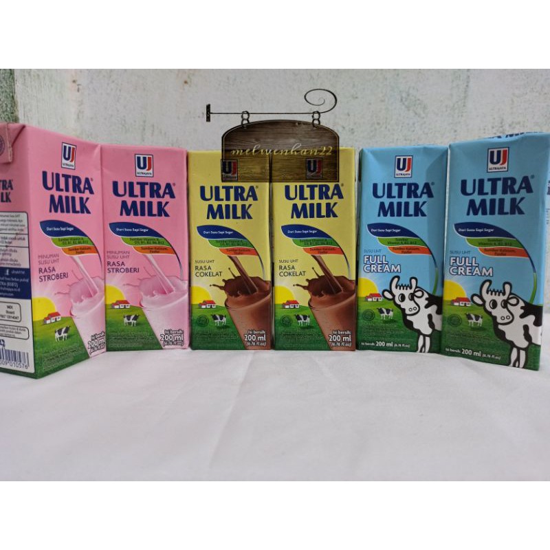 

SUSU ULTRA MILK 200ML COKELAT, PLAIN, STRAWBERRY