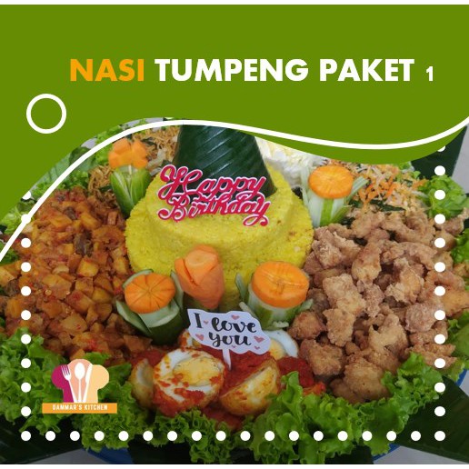 

Paket Nasi Tumpeng Kuning Dammar's Kitchen 10 Porsi