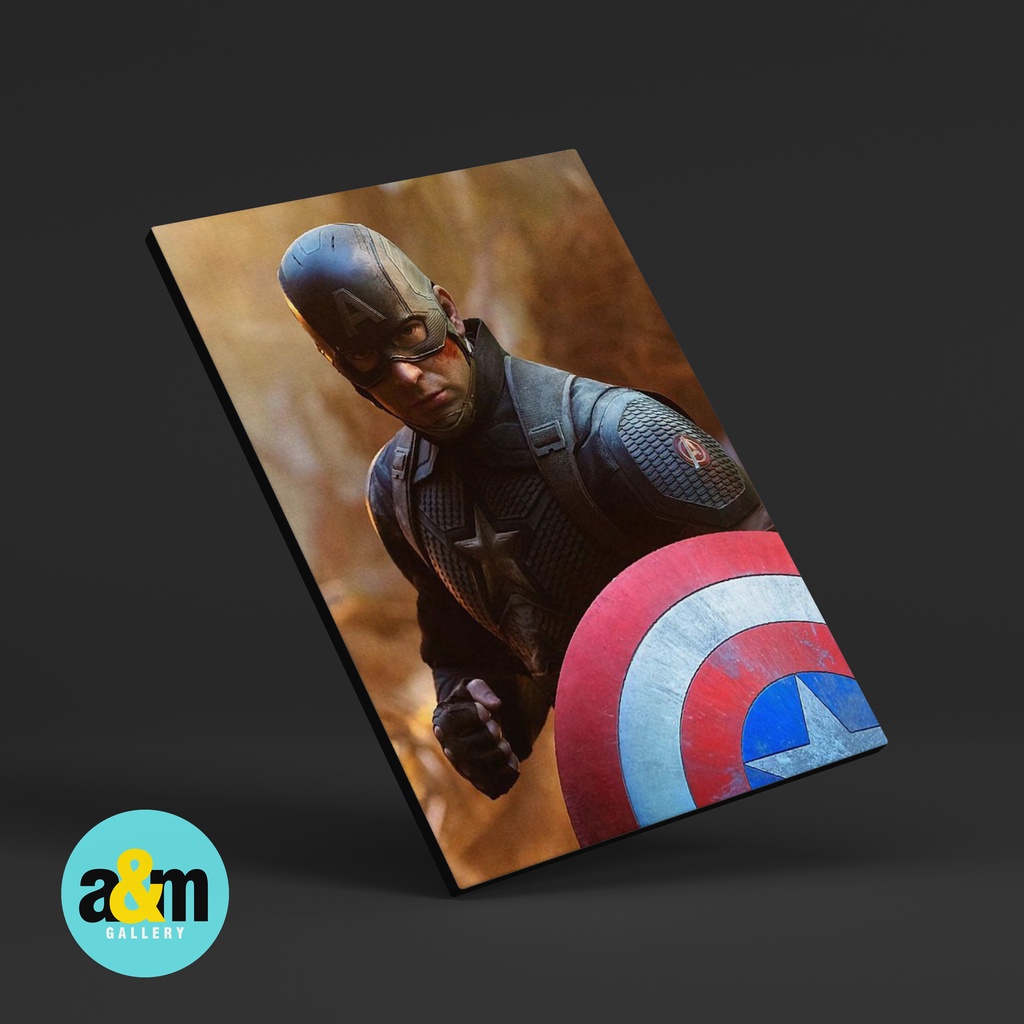 Pajangan Dinding Kamar CAPTAIN AMERICA I Hiasan Dinding Kamar CAPTAIN AMERICA I Poster Kayu Superhero Dekorasi Kamar - A&amp;M