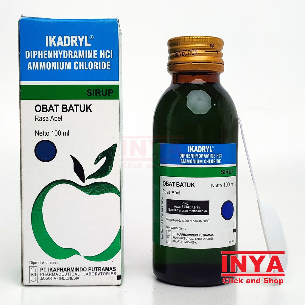 IKADRYL COUGH SYRUP RASA APEL 100ml - Obat Batuk