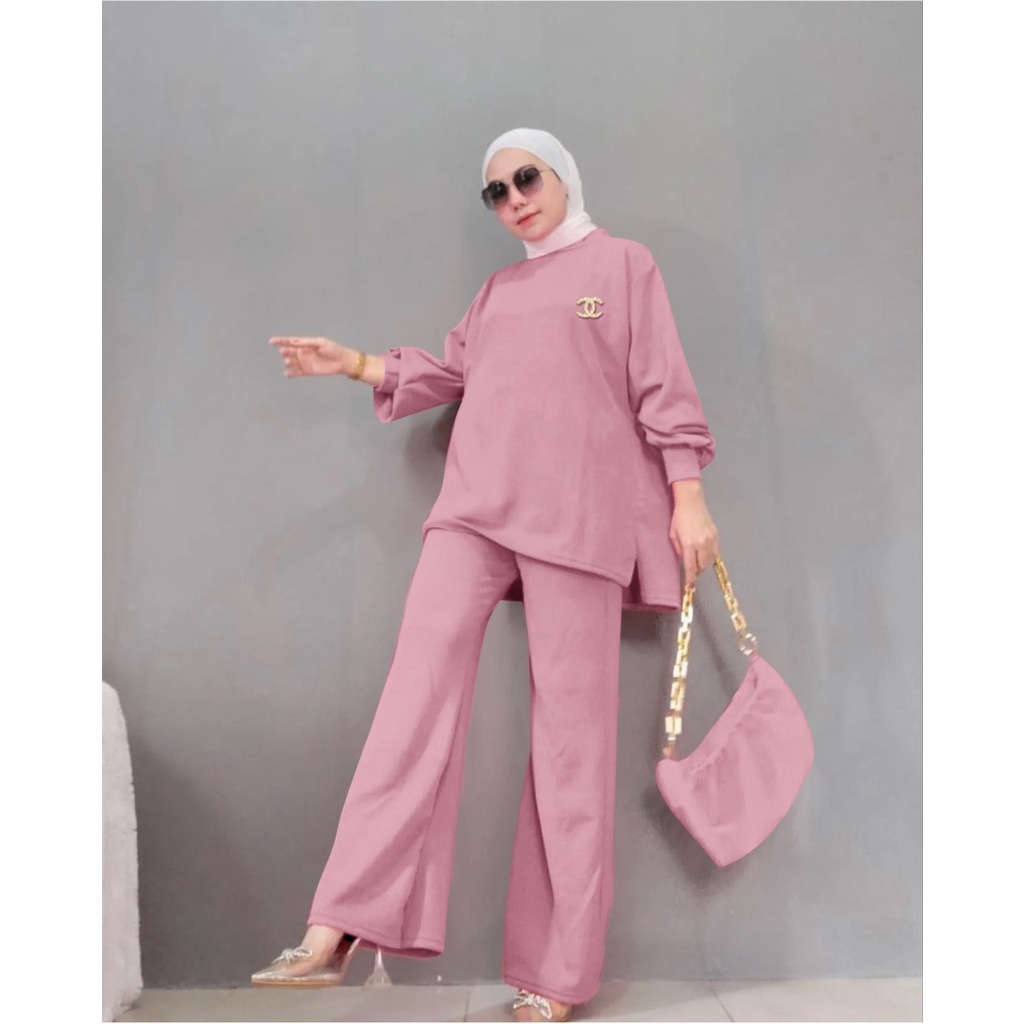 O2 Fashion / Set Rona knit / bisa cod / stelan rajut / stelan knit kulot / SETELAN KNIT / SETELAN KULOT /bahan knit premium halus dan adem