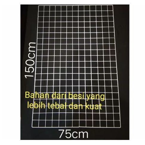 Jaring Ram Besi Dinding Ukuran 75x150cm Gantungan Hook Ram Display