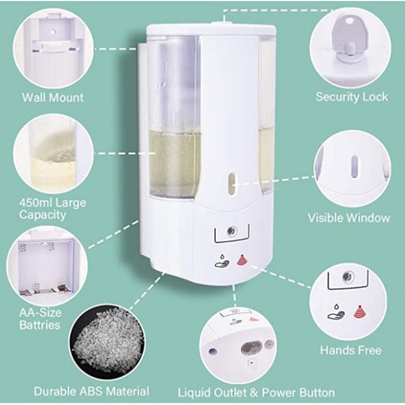 DISPENSER AUTOMATIC SABUN HANDSANITIZER 450ml / Automatic sensor soap dispenser