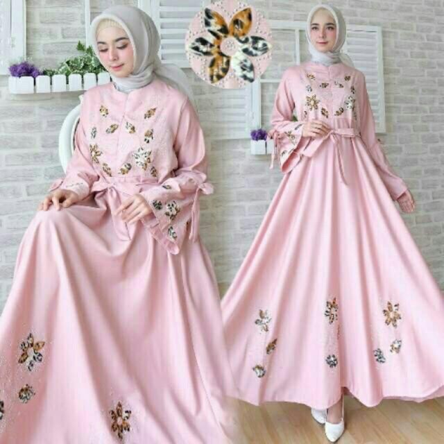 Ready 7 warna IS- Aulia Maxi / Maxi syari / maxi hijab wanita murah