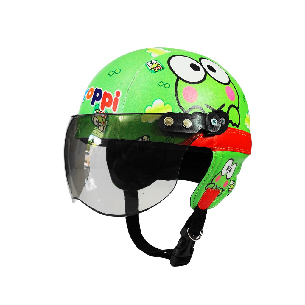 Helm Anak SPECIAL RETRO KEROPPI Murah / Helmet Non SNI / Helm Karakter Kartun Lucu / Helm Anak Cowok Cewek 1 2 3 4 5 Tahun