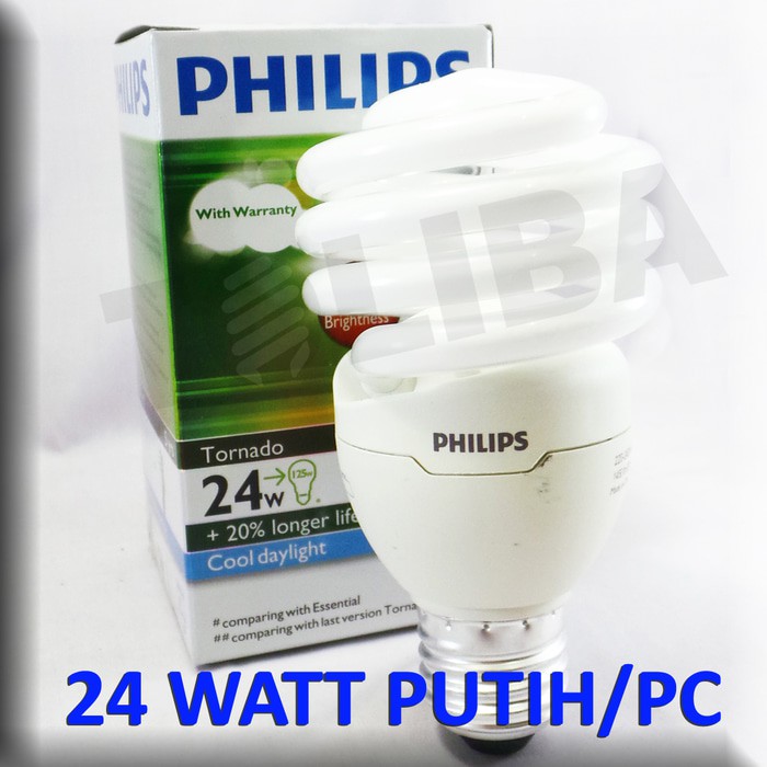 lampu philips tornado 24w 24watt lampu 24 watt 24 w lampu spiral hemat energi lampu sni