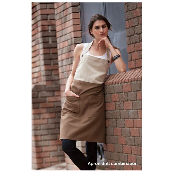 Celemek Apron Masak Celemek Kitchen Celemek Dapur Celemek Barista Bartender waitres - Abu, Cokla muda