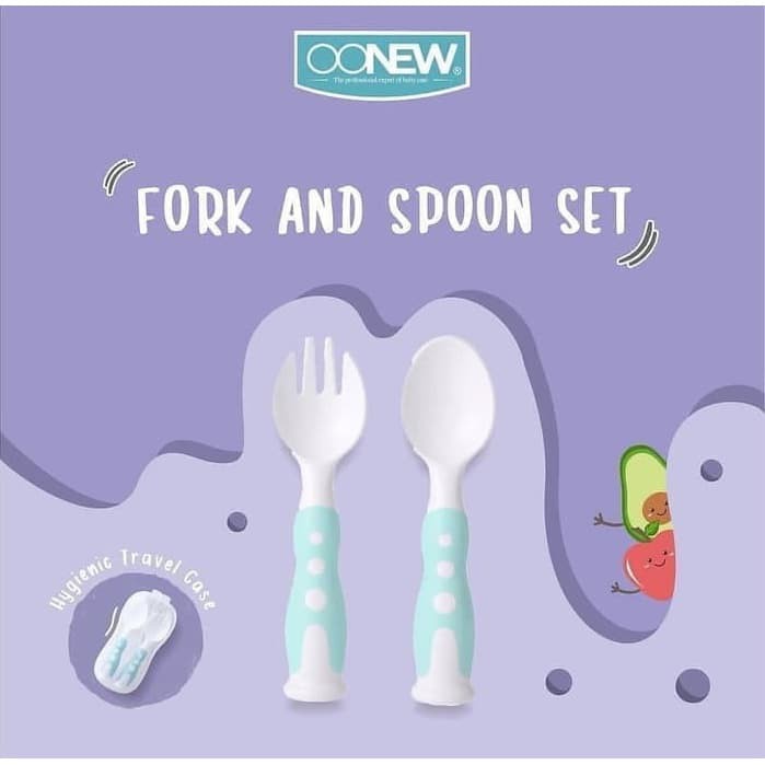 Oonew Fork And Spoon Set TB-1693 (Sendok dan Garpu Bayi)