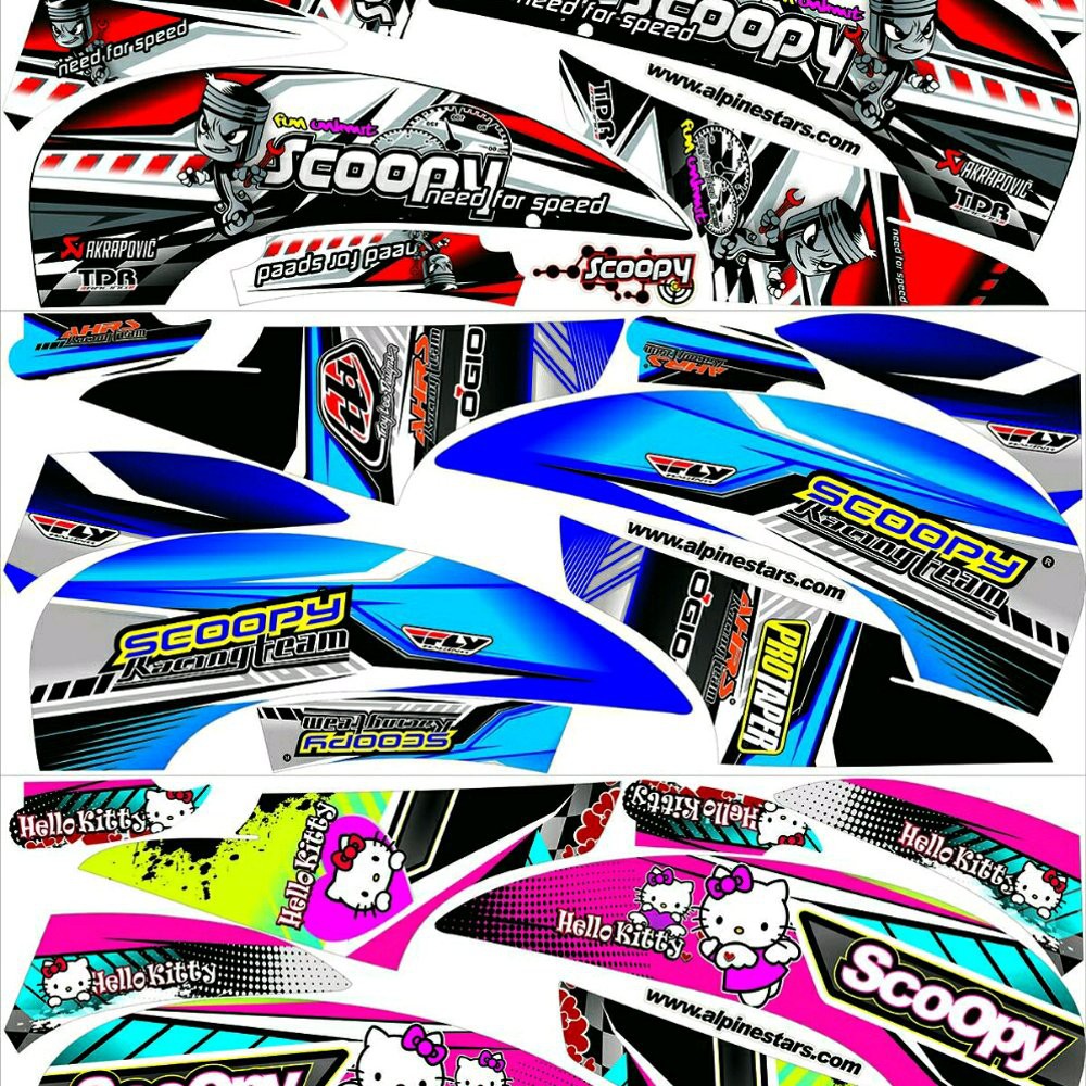 sticker striping variasi motor Scoopy terbaru  Terlaris