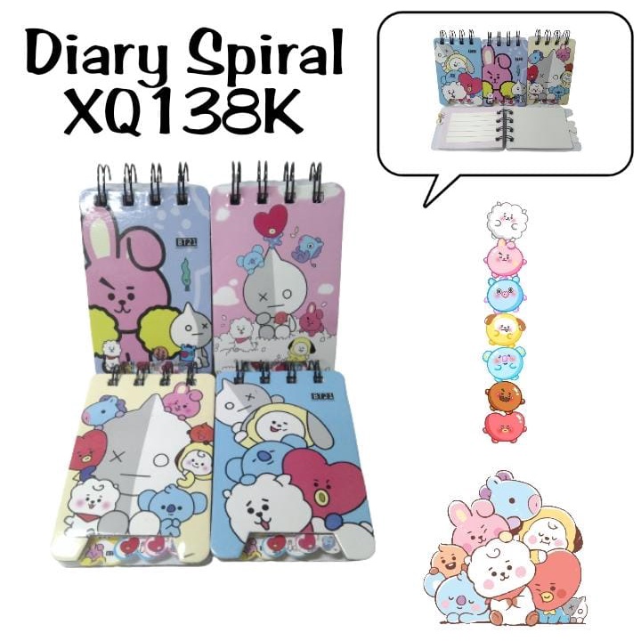 

AS888 - BUKU DIARY SPIRAL MINI KARAKTER KARTUN UKURAN 8 X 6 CM (138K)