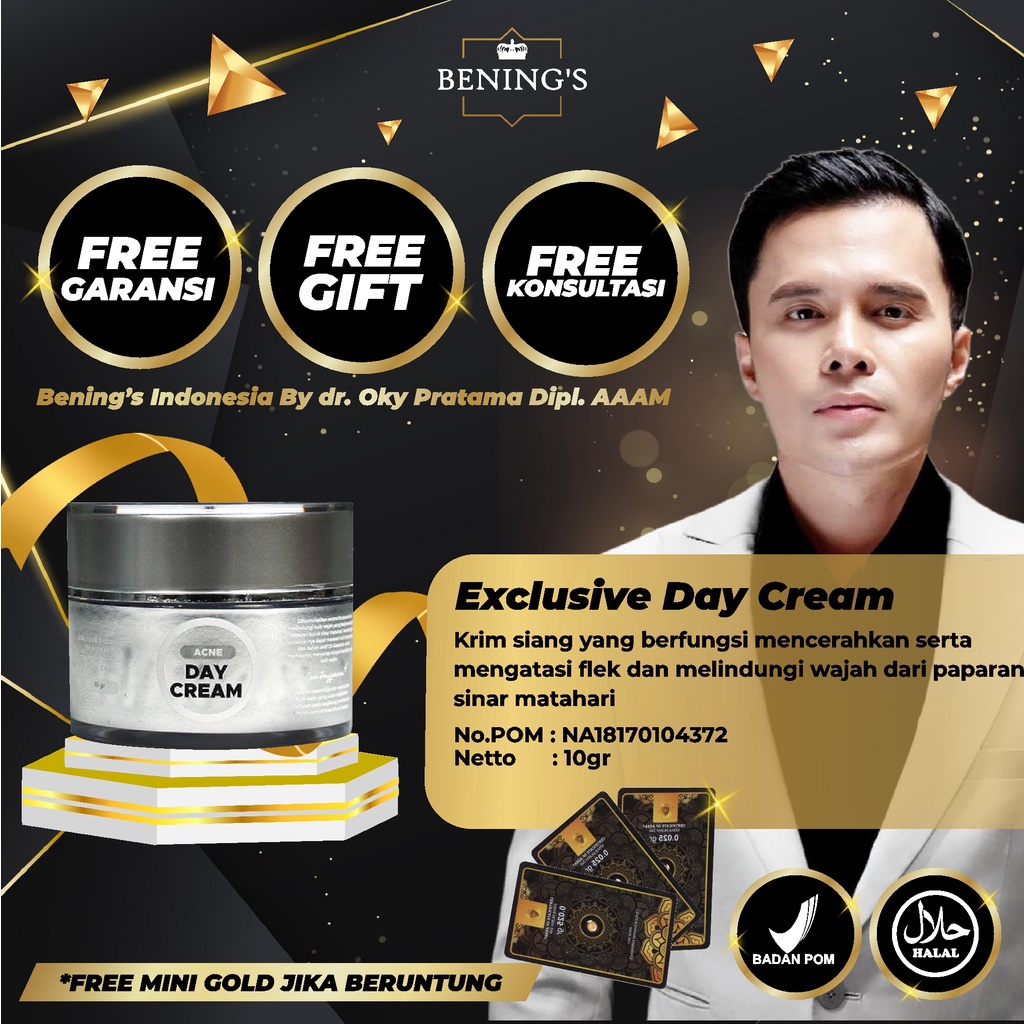 BENING'S DAY CREAM | MELEMBABKAN &amp; MELINDUNGI DARI SINAR UV KARENA MENGANDUNG SPF 30 I FREE GIFT