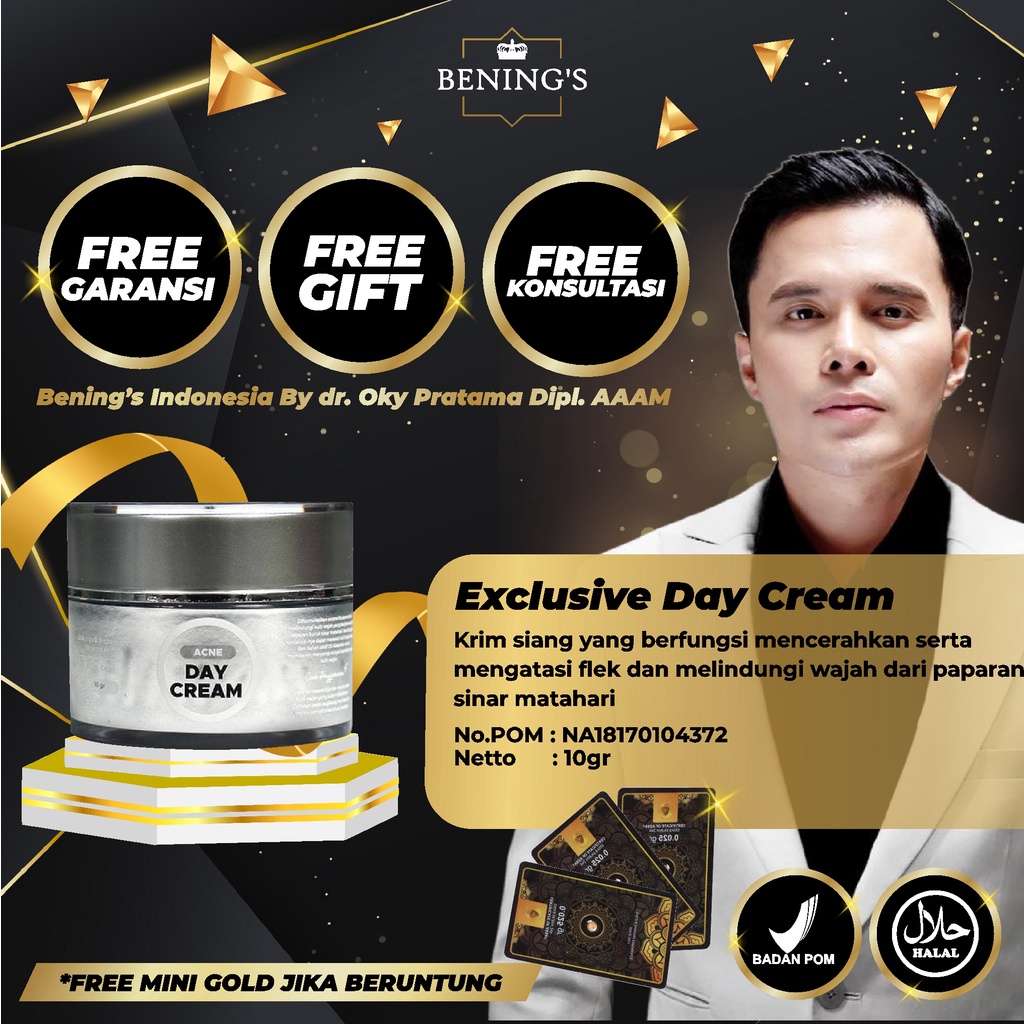 BENING'S DAY CREAM | MELEMBABKAN &amp; MELINDUNGI KULIT DARI SINAR UV KARENA MENGANDUNG SPF 30 I FREE GIFT SIAP KIRIM SELURUH INDONESIA