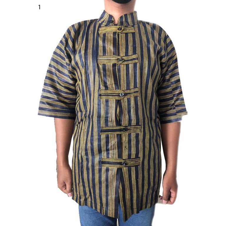 Baju Takwa Koko Surjan Lurik Lengan Pendek