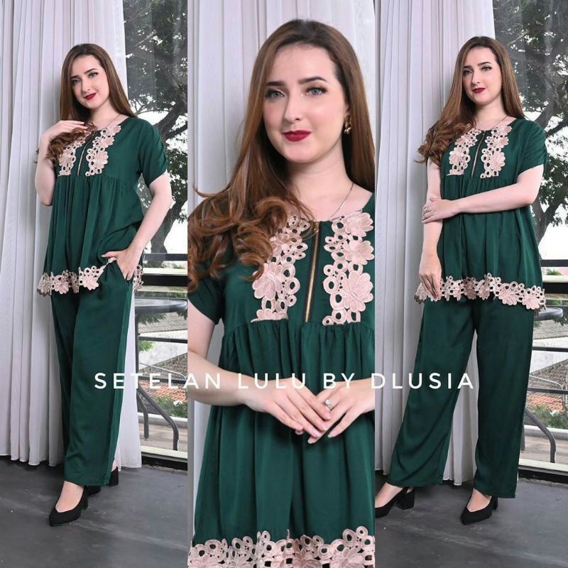 Daster Arab//setelan celana panjang//Dlusia Lulu