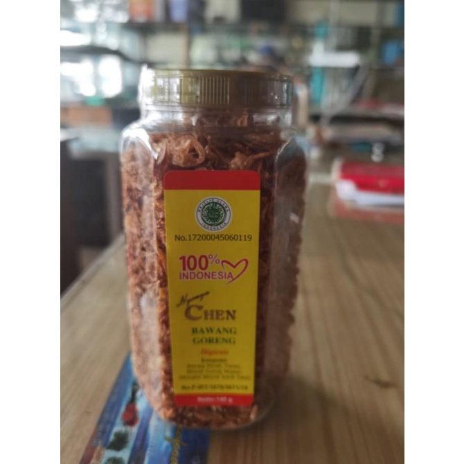

Bawang Merah Goreng Asli Murni Tabur Cap Nyonya Chen - 1 Toples 140 G
