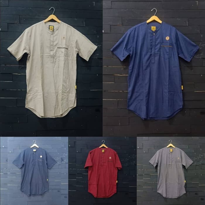 baju kurta pendek Al amwa - busana muslim pria Al amwa official team