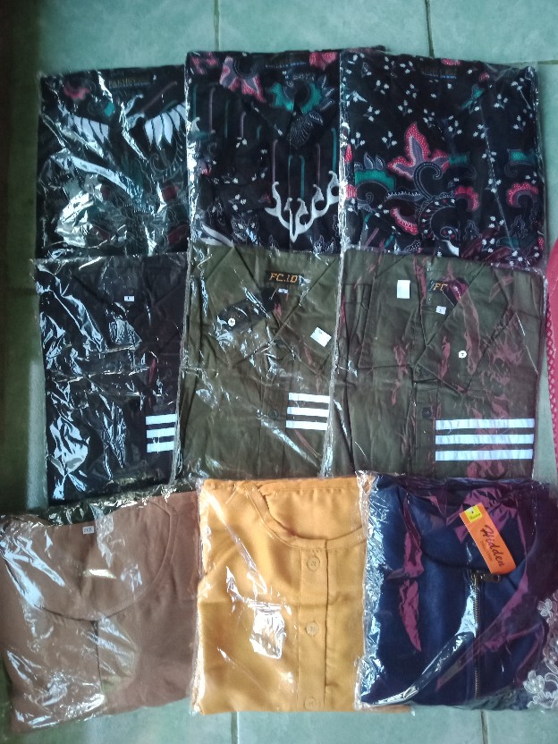 Gamis Batik Garuda Biru | Bunga Biru | Bahan Katun | Batikputramas1 No Kw