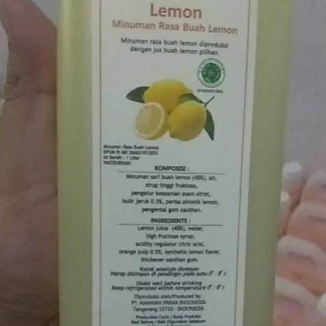 Toza Juice Buah Lemon 1 Liter