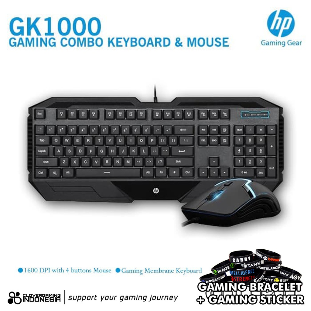 HP GK1000 Combo Gaming Keyboard Mouse - GK-1000 Bundle Bundling