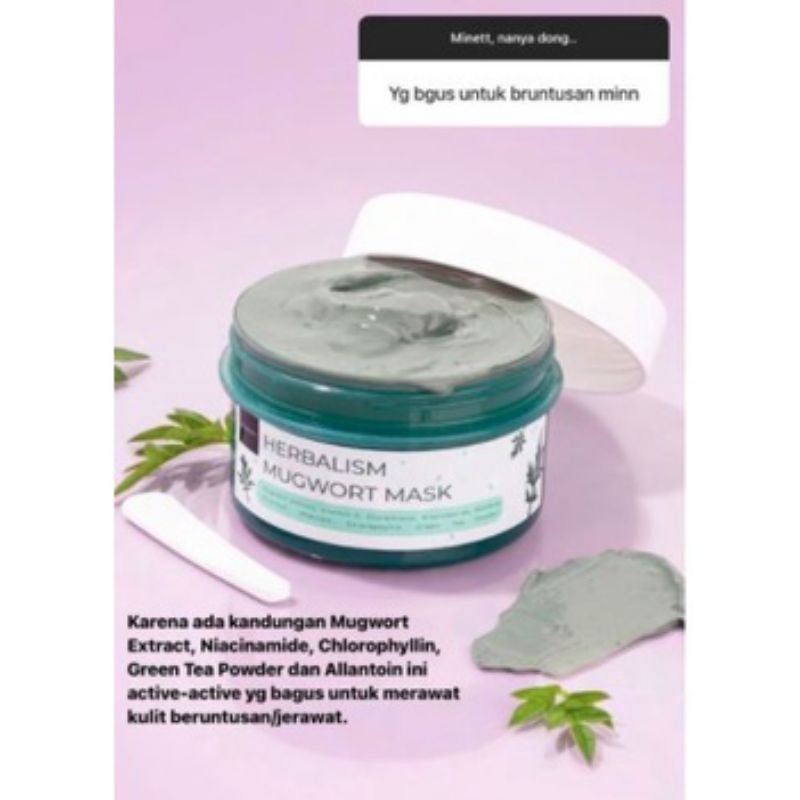 SCARLETT Whitening Herbalism Mugwort Mask | Seriously Soothing mask