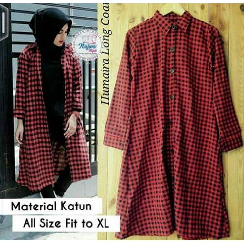 [cardy tunix RO] Cardigan Wanita Katun Merah