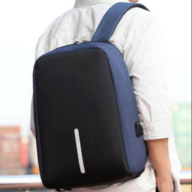 Tas Ransel USB sekolah laptop laki-laki/perempuan anti maling smart backpack daypack kualitas impor