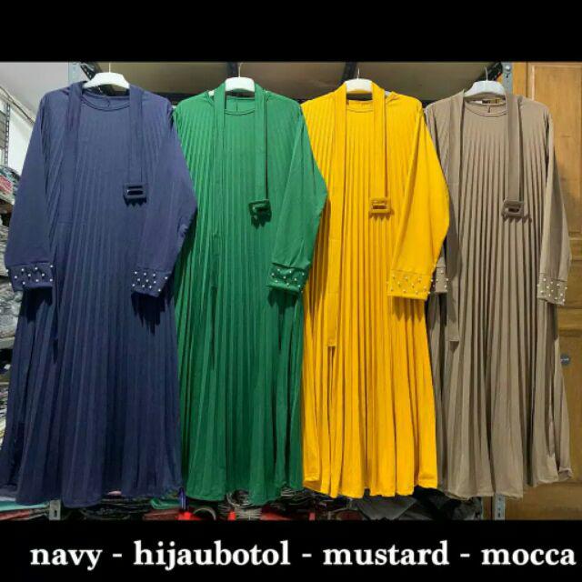 Bd 9008.09 - Gamis Rami Linen Batik Cantik Muslimah Busui Sleting Depan Tali Ikat Murah Sale Allsize