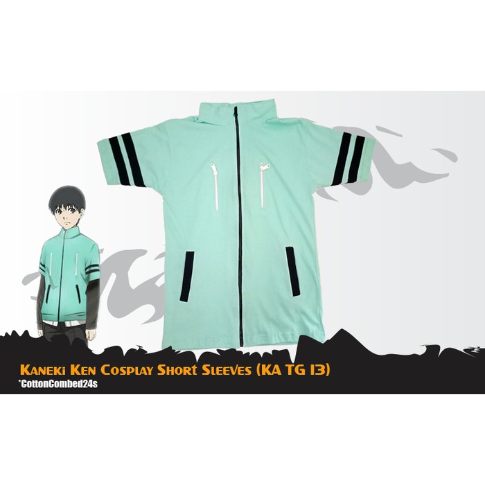 Kaos Anime Tokyo Ghoul Kaneki Ken Cosplay Short Sleeve Tees (KA TG 13)