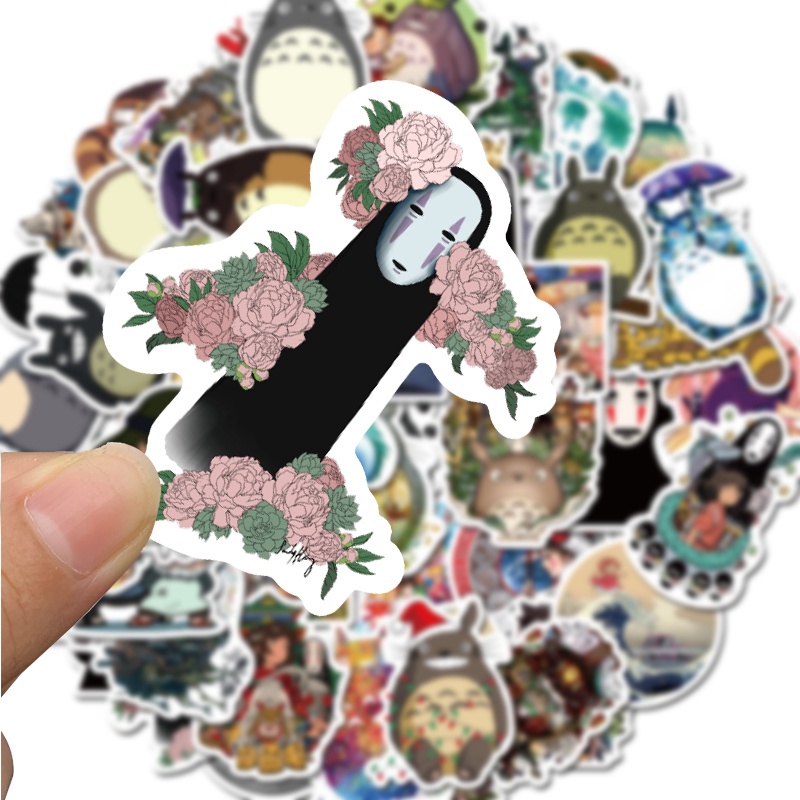 50pcs anime Hayao Miyazaki Series cartoon sticker diy Luggage Laptop Skateboard Motorcycle Bicycle waterproof stickers