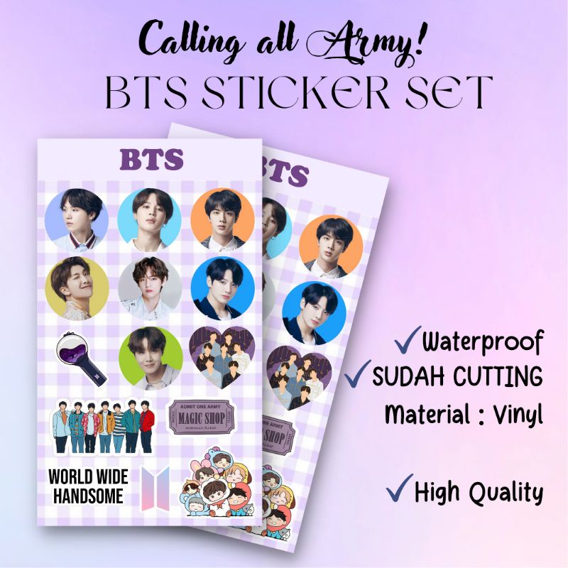

Sticker BTS Aesthetic Stiker Bangtan Sticker Kpop BTS