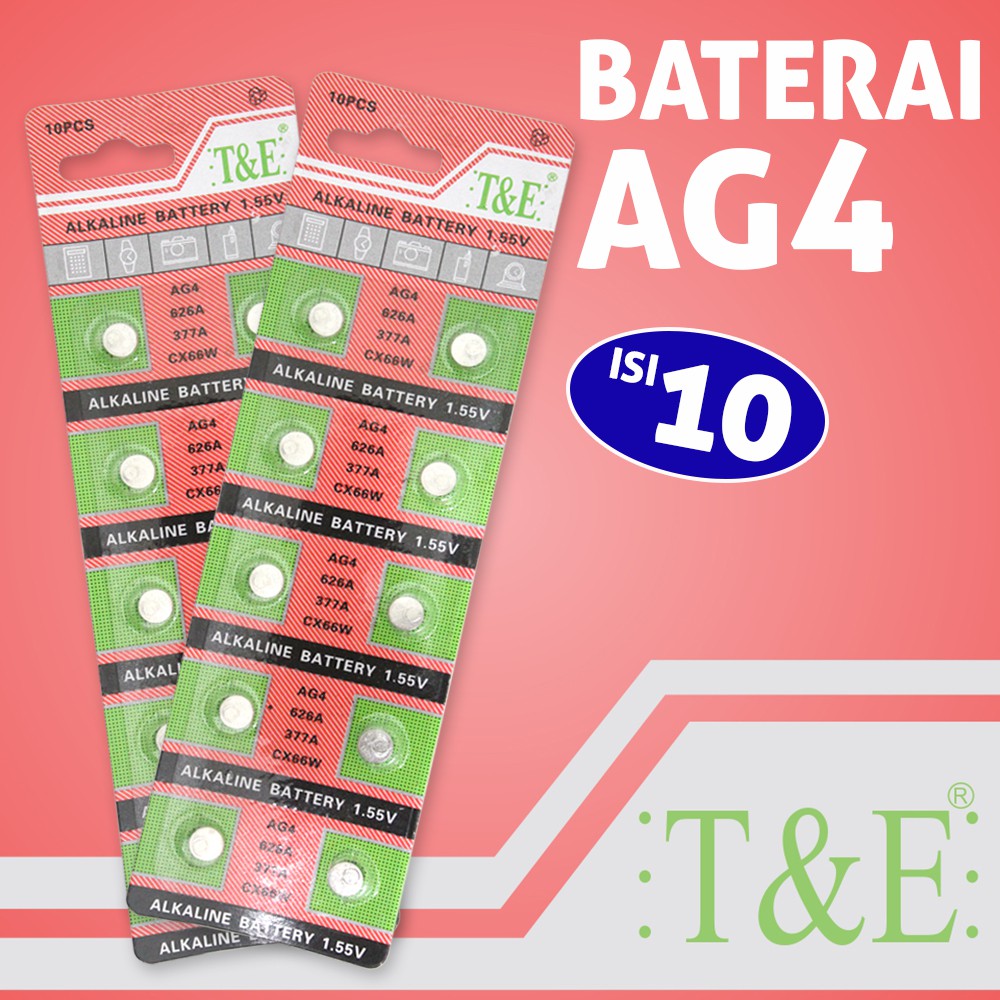 BATERAI JAM TANGAN Alkaline AG4 626A 377A CX66W Universal Batre Batry Batray Bateray - HAND-10