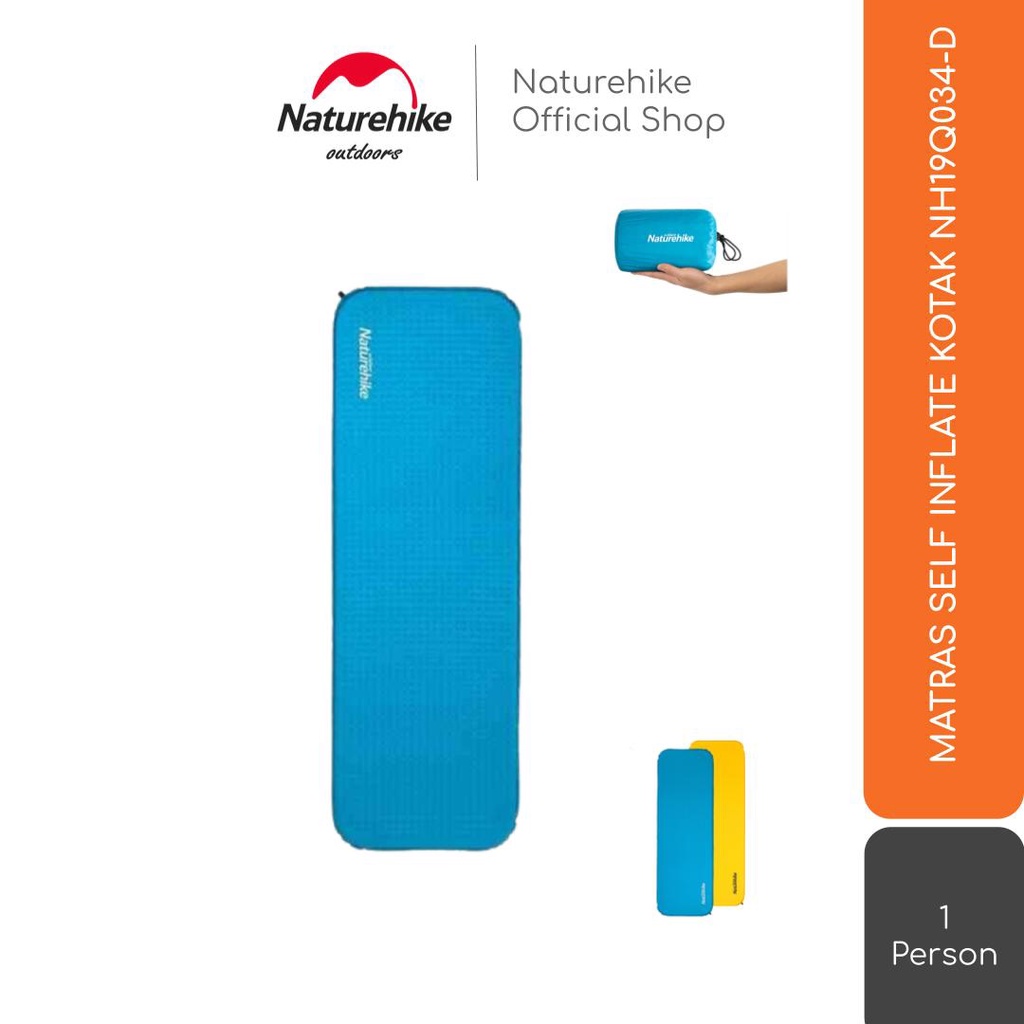 Naturehike Matras Self Inflate Kotak NH19Q034-D Sleeping Pad Kasur Portable Camping Piknik Outdoor