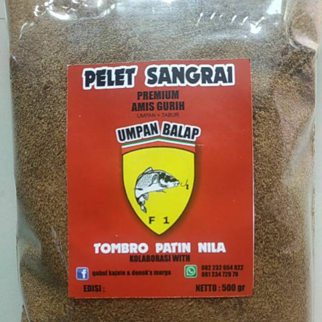 pelet sangrai Umpan balap f1