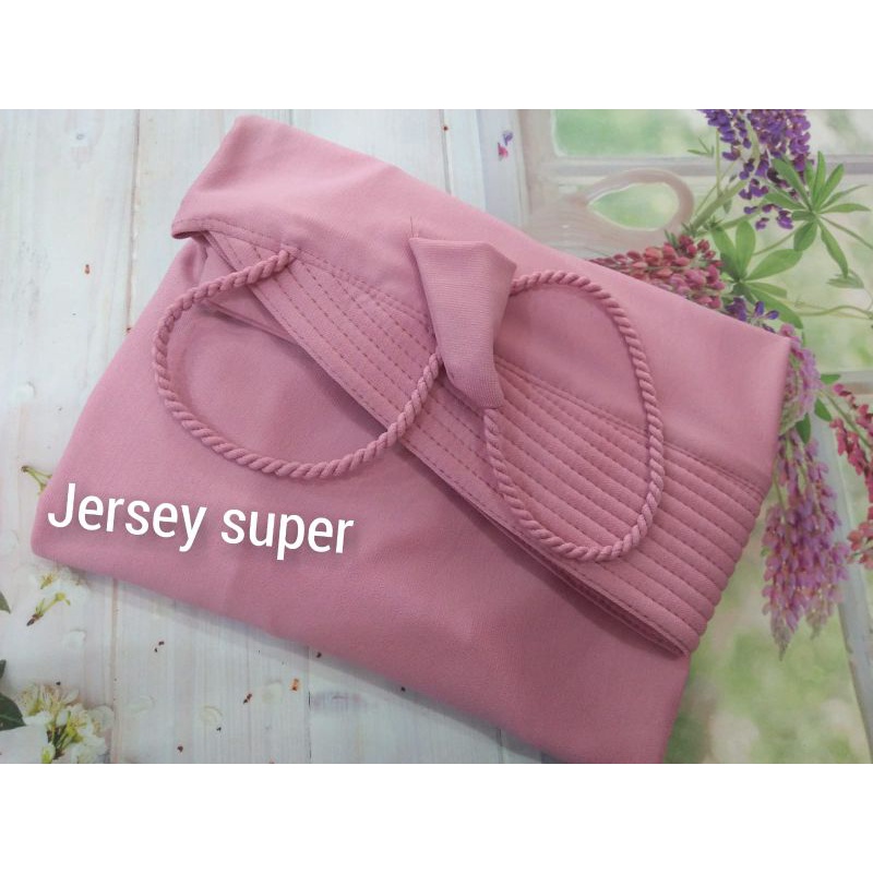 hijab jersey tali tambang/bergo jersey tali kepang/hijab jersey tali kepang/kerudung jersey tambang/hijab tali tambang polos variasi-Dusty pink super