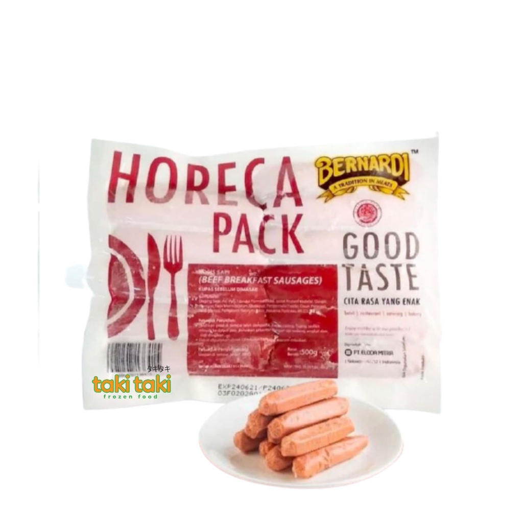 

Bernardi Sosis Sapi Horeca, Sosis Sapi Horeca Pack, Sosis Sapi Enak kemasan 500gram