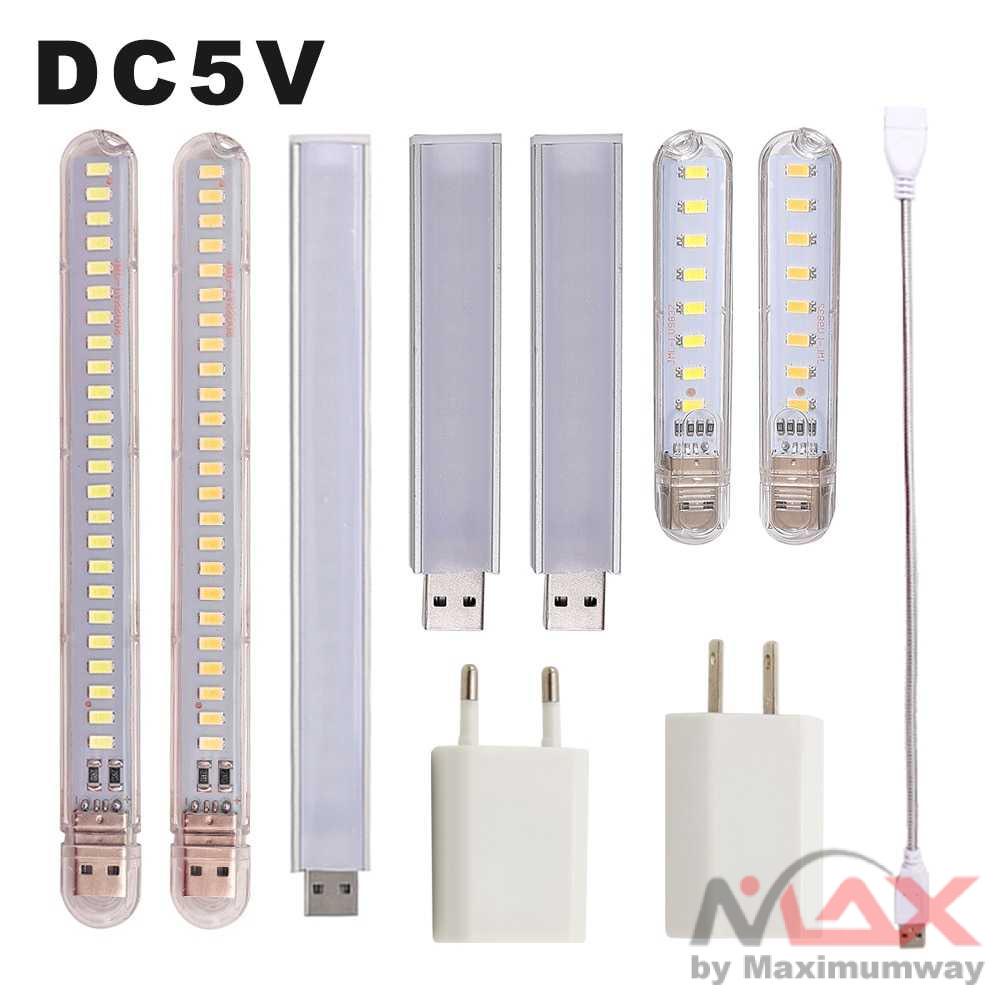 ZHMZH Lampu Belajar LED Strip Portable USB 24 LED 12W - SMD573 Warna Putih