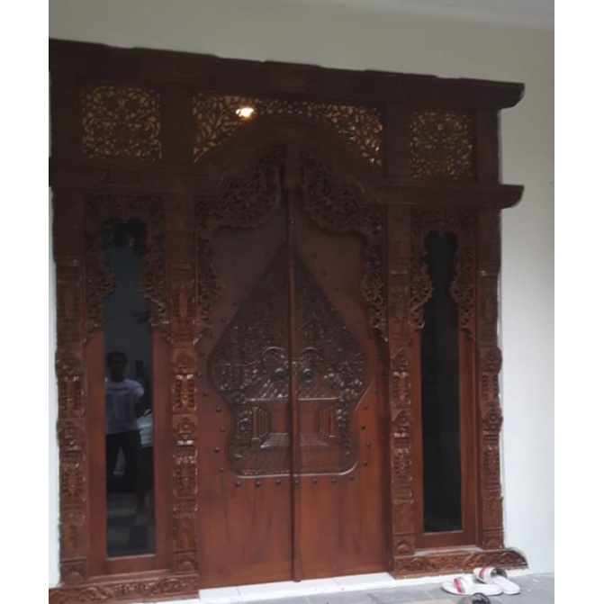 pintu gebyok ukir pintu utama pintu masuk pintu rumah ukir jati