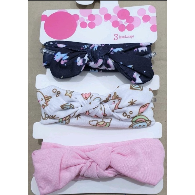 Head Band Baby / Bandana Bayi 3 in 1 PILIH MOTIF!