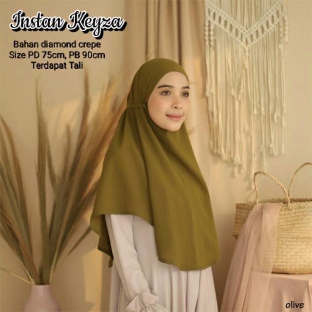 TOP FAVORIT HIJAB INSTAN KEYZA PREMIUM - BAHAN DIAMOND CREPE