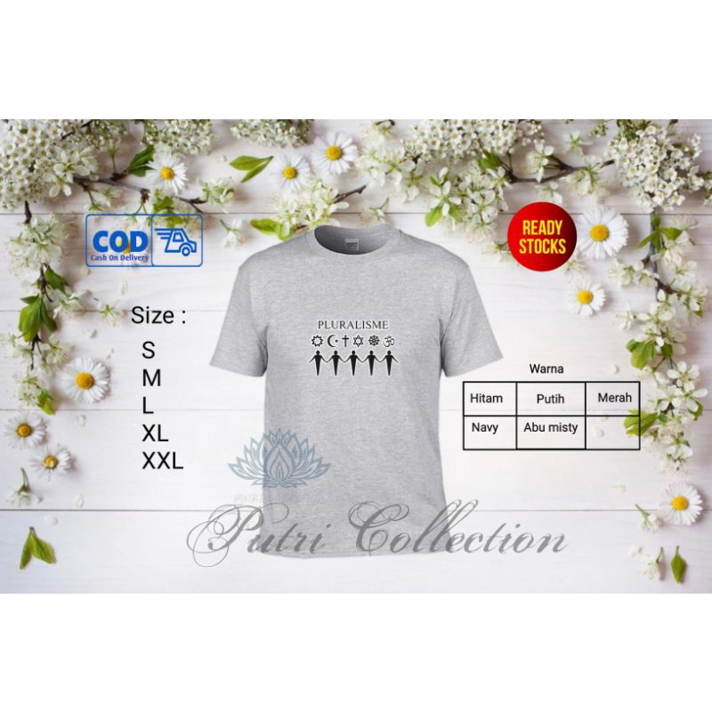 baju pluralisme/T-shirt pluralisme/kaos pluralisme dewasa
