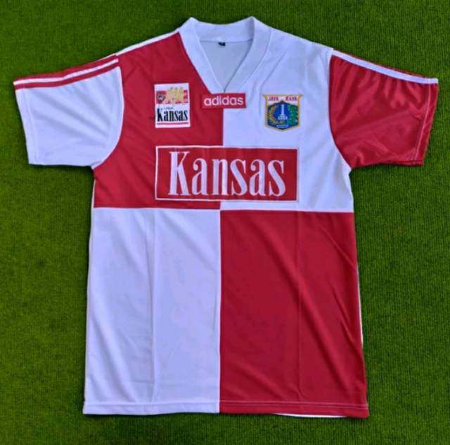 Jersey PERSIJATIM Liga Kansas 1996 - 1997 Home Merah Putih PRINTING atau BORDIR Retro Lokal