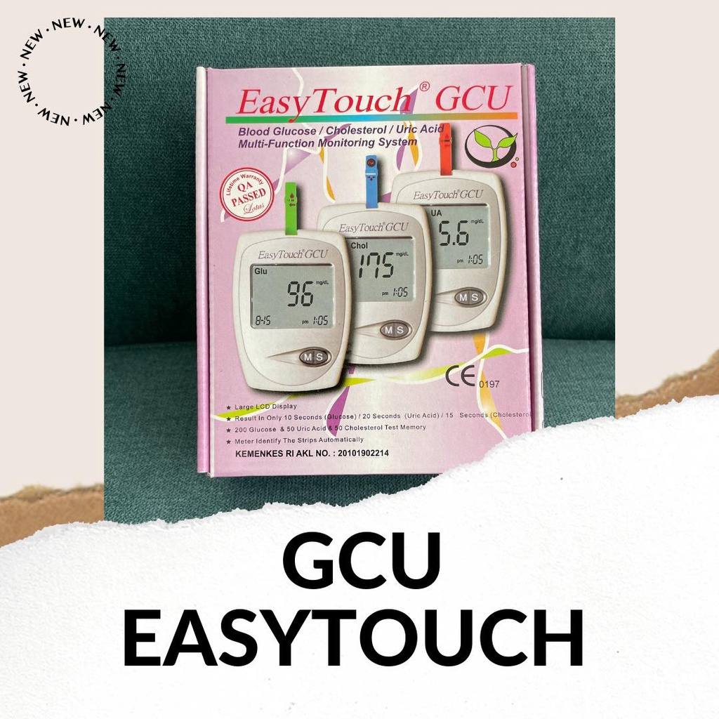 Alat Cek Easy Touch GCU 3 in 1 Gula Darah, Kolesterol, Asam Urat