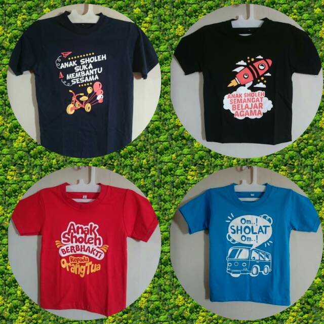 Kaos Anak Sholih kain katun combed