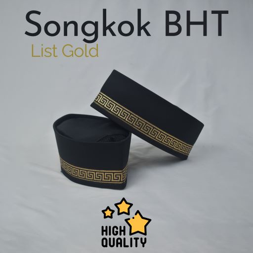 Songkok Kopiah BHT List Gold Murah Terbaik Berkualitas