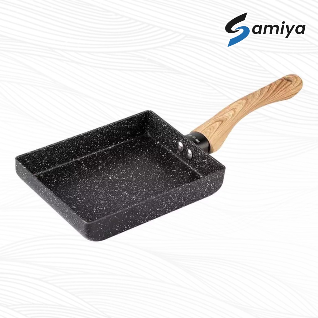 fry pan square 13x18cm / wajan penggorengan frying pan kotak persegi anti lengket non stick