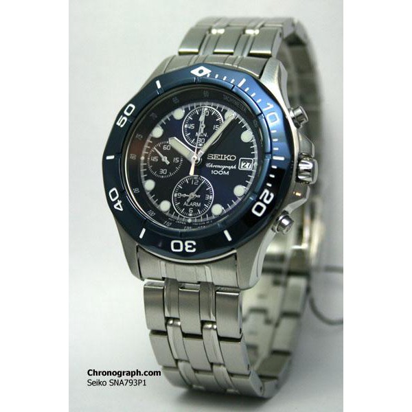 Seiko Quartz SNA793P1 Chronograph Blue Dial-Bezel | Jam Pria SNA793