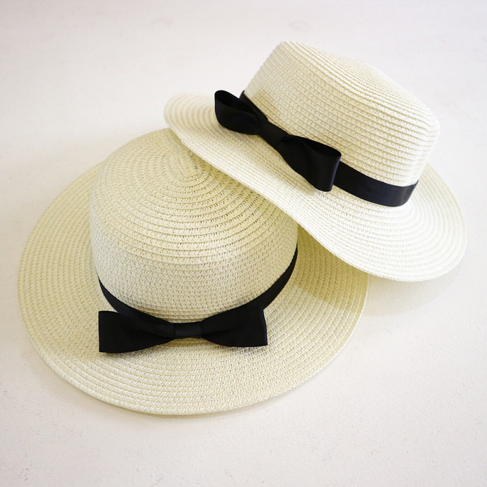 Topi Anyam Rotan, Topi Pantai Wanita, Summer Hat, Boater Hat Wanita