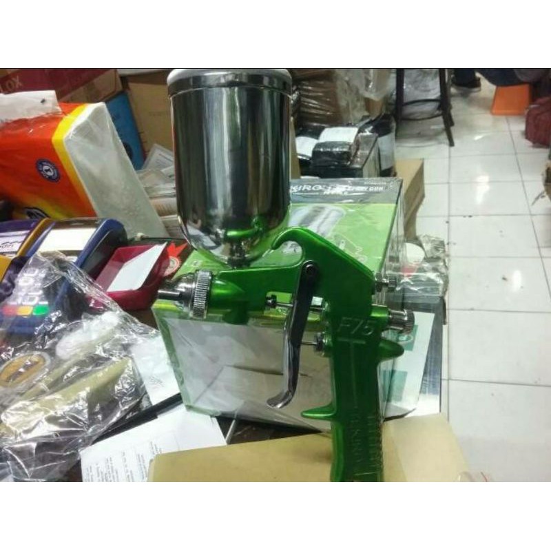 SPRAY GUN TEKIRO F75 TABUNG ATAS AIR SPRAY GUN CAT SEMPROT TEKIRO F-75 G