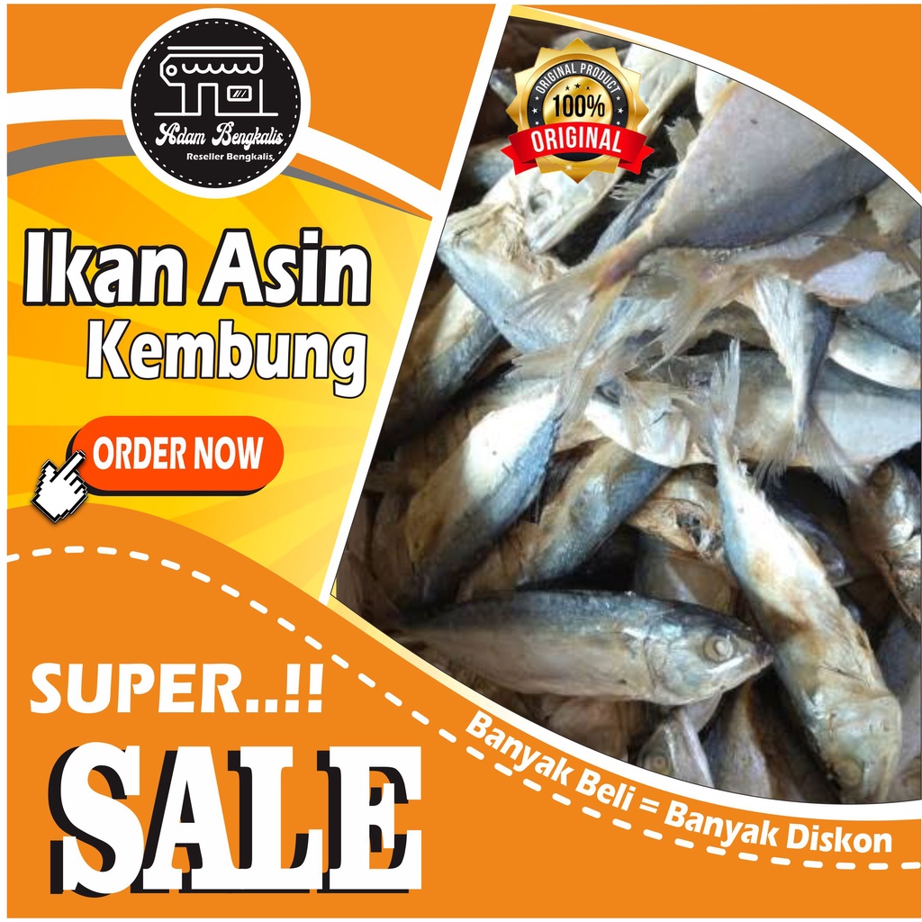 

Ikan Asin Kembung Fresh dari laut Pulau Bengkalis - Pelengkap Makanan penyedap rasa 500gr